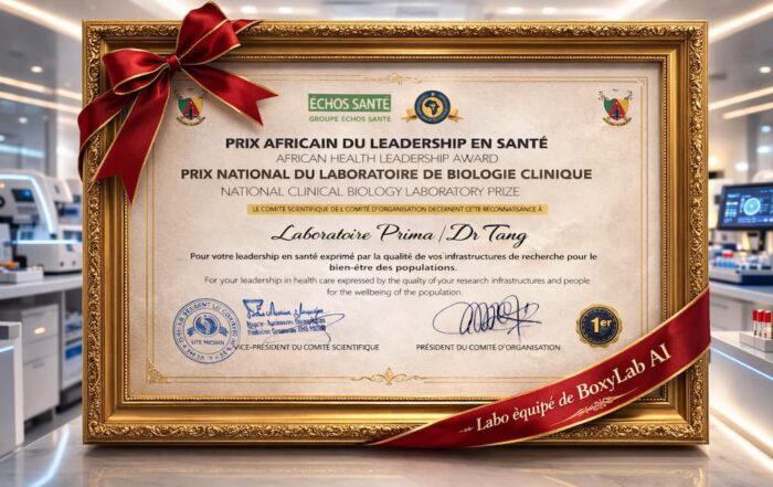 Prix_laboratoire_prima_DR_TANG_cameroun_prix_meilleur_labo_PALSA_BoxyLab